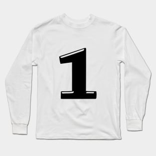 Number 1 3d text Long Sleeve T-Shirt